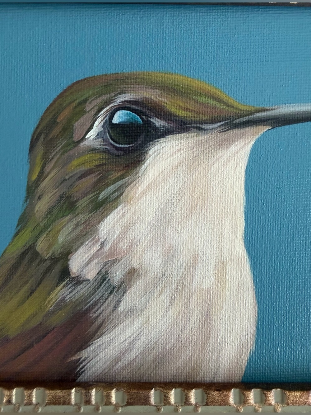 ORIGINAL Hummingbird Painting - Picture 4 of 4